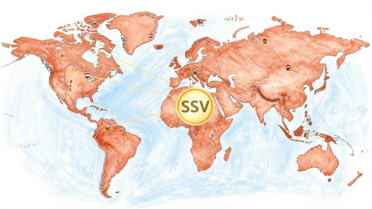 Global node operators connected in decentralized network