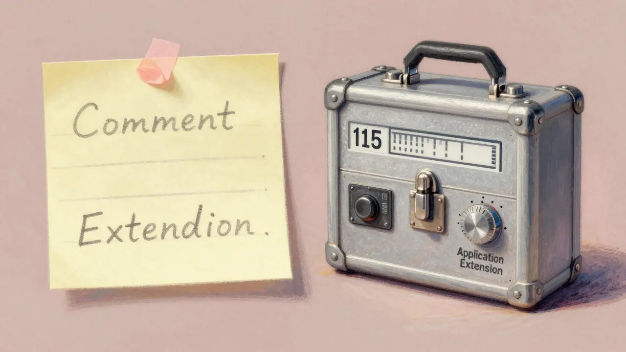 Pastel art comparing a sticky note and a locked briefcase as GIF metadata types
