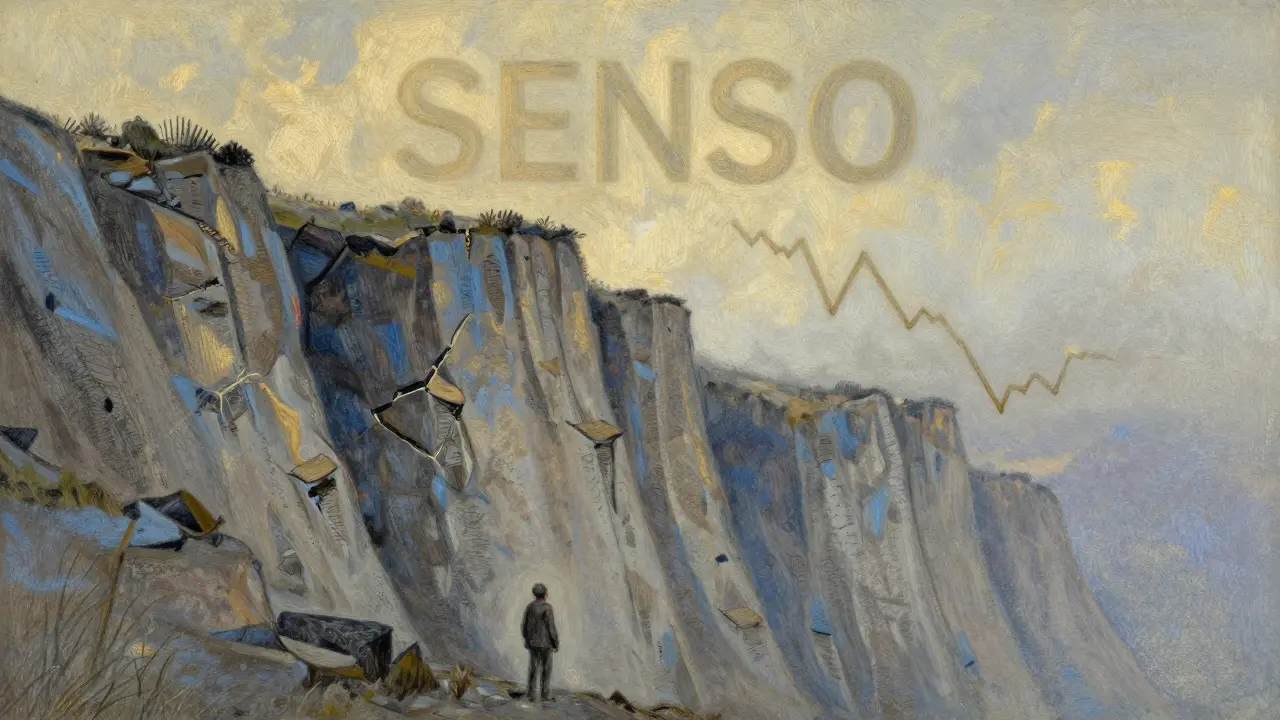 Pastel art showing a steep cliff representing crypto market decline