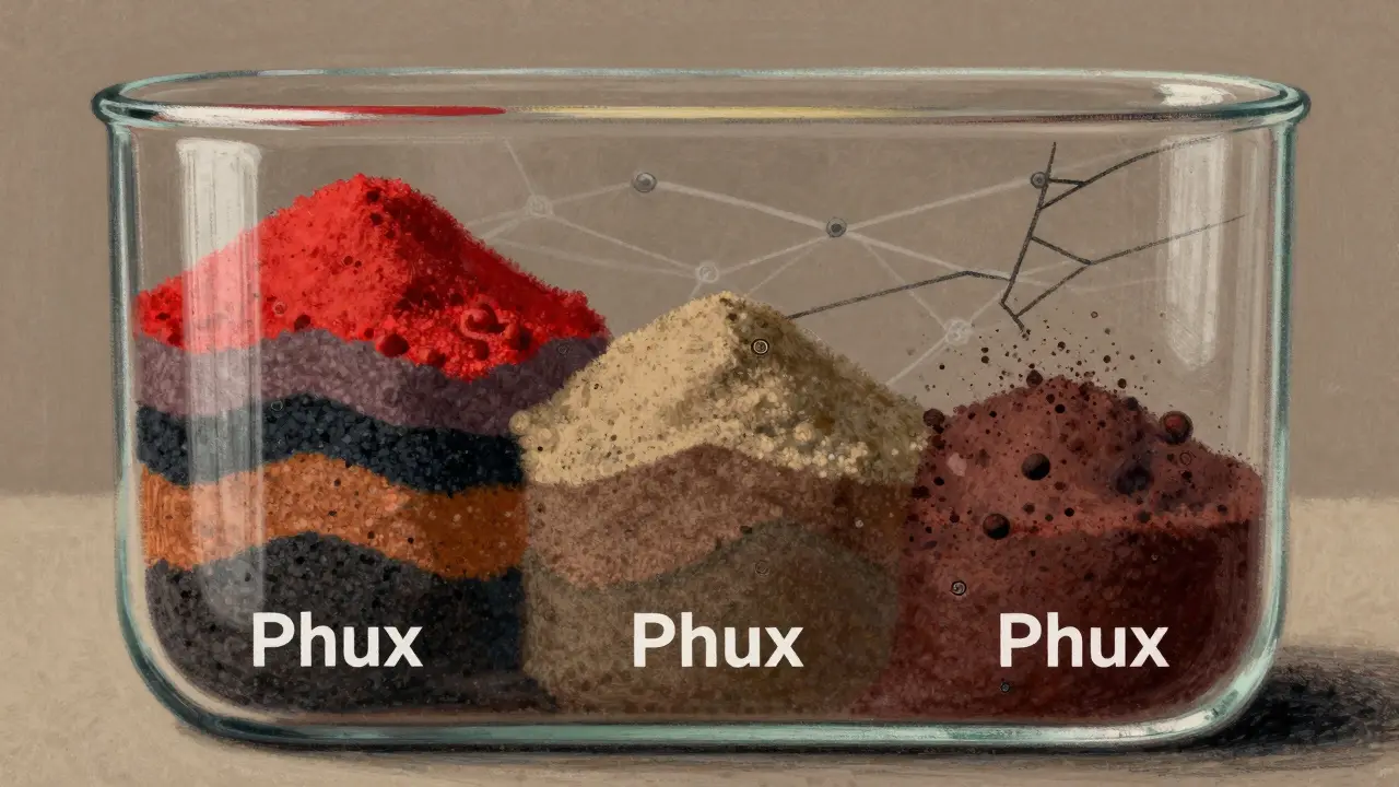 Pastel illustration of layered tokens in a glass jar with risk symbols