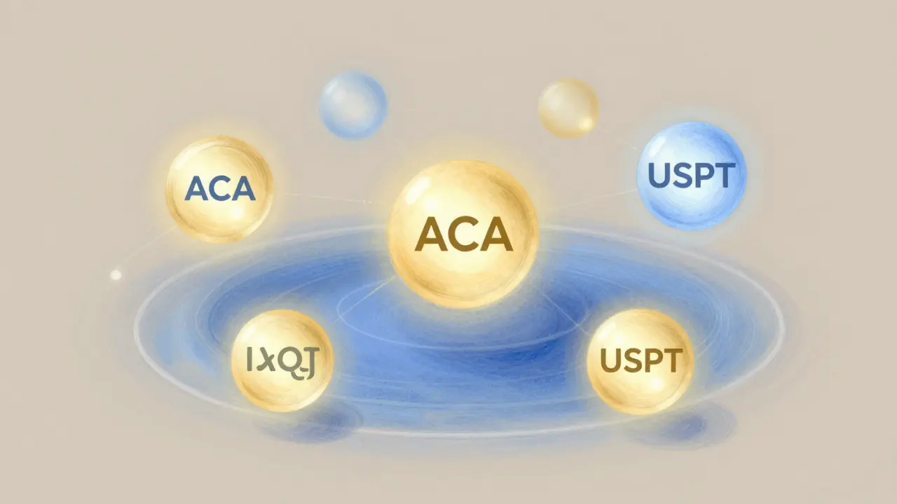 Soft pastel illustration of abstract tokens merging in a liquidity pool