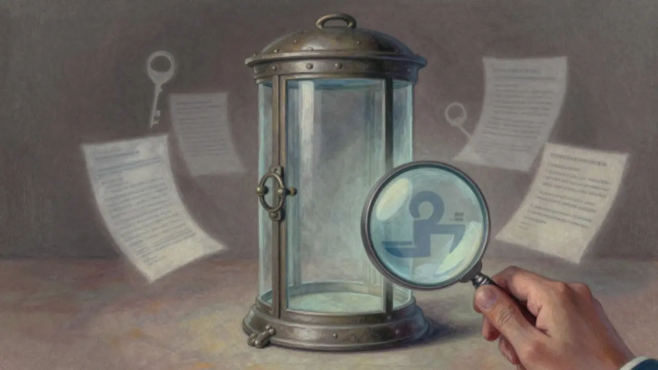 Pastel art of an empty glass vault symbolizing lack of crypto reserves.