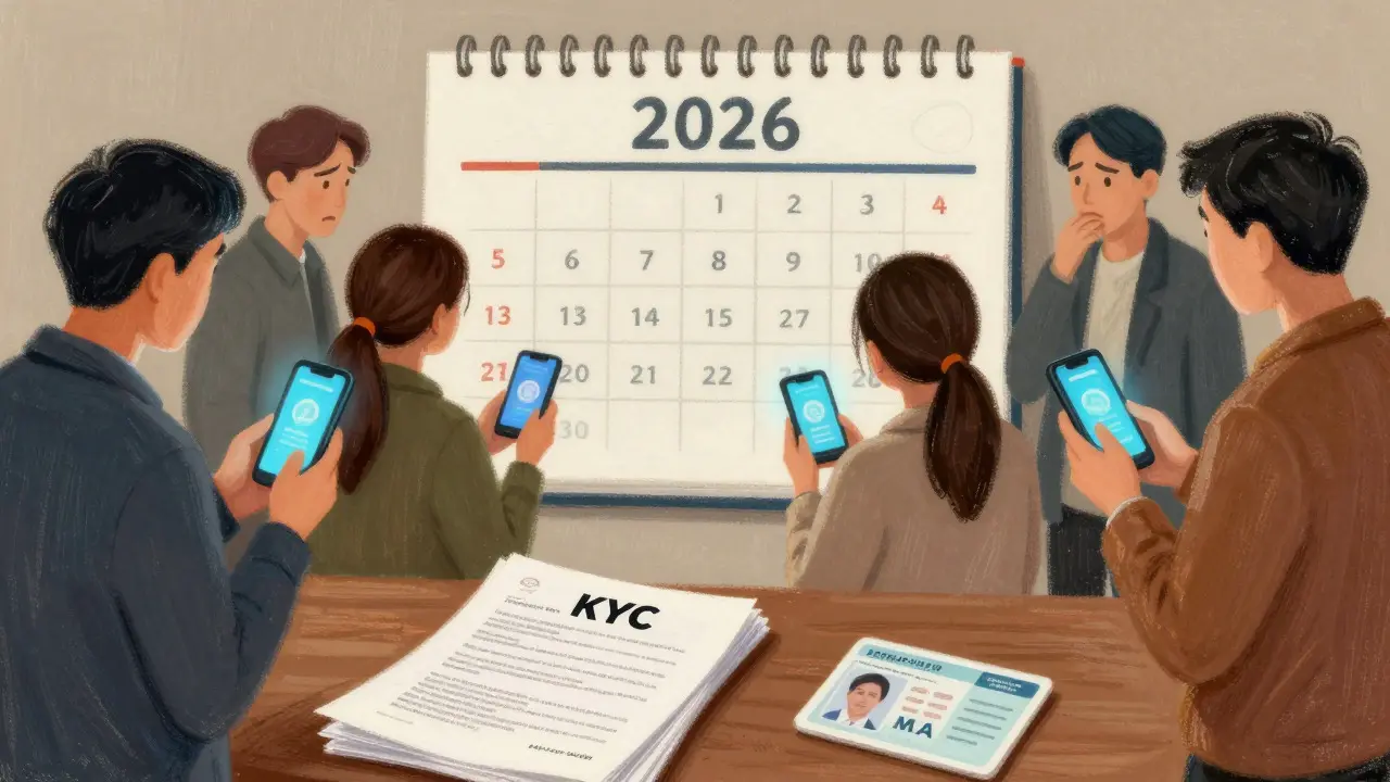 Pastel drawing of Vietnamese citizens preparing for the 2026 crypto regulation deadline