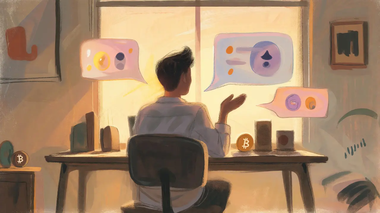 Warm pastel illustration of a person receiving helpful customer support